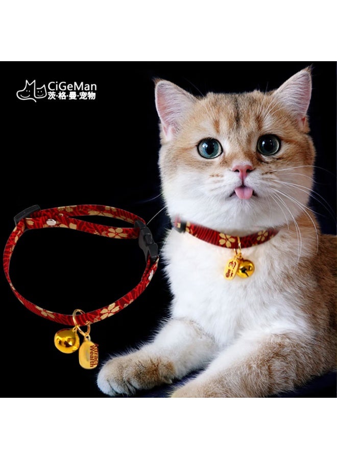 Zigman Cigeman Cat Collar, Cat Bell, Dog Cartoon Bell Collar, Leash, Pet Bell Necklace, Teddy Collar Accessory - Image 1