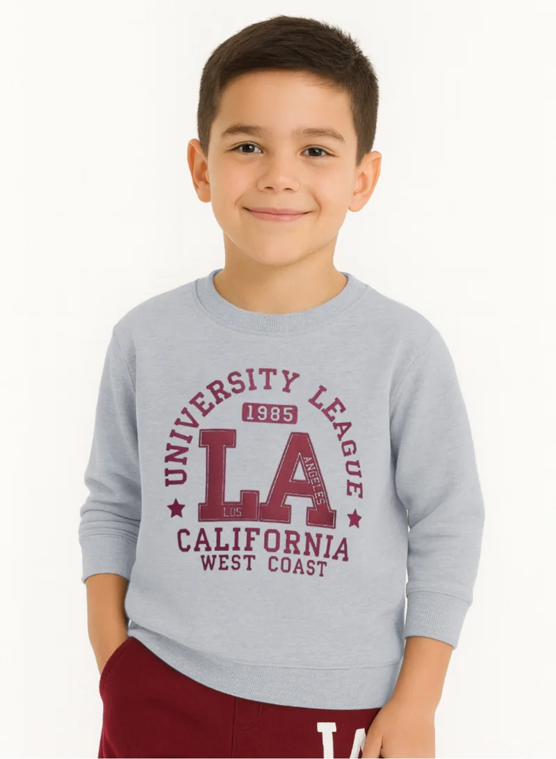 فكتور اند جين بدلة رياضية صوف بسحاب أمامي للأولاد تكساس  - عنابي