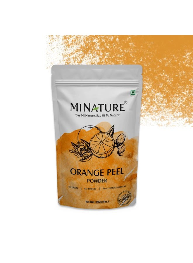 mi nature Orange Peel (Citrus Aurantium) Powder by mi nature - 227 g / 8 OZ / 1/2 lb | All Natural | Vegan | Non GMO | For Hair & Skin Care - Image 1