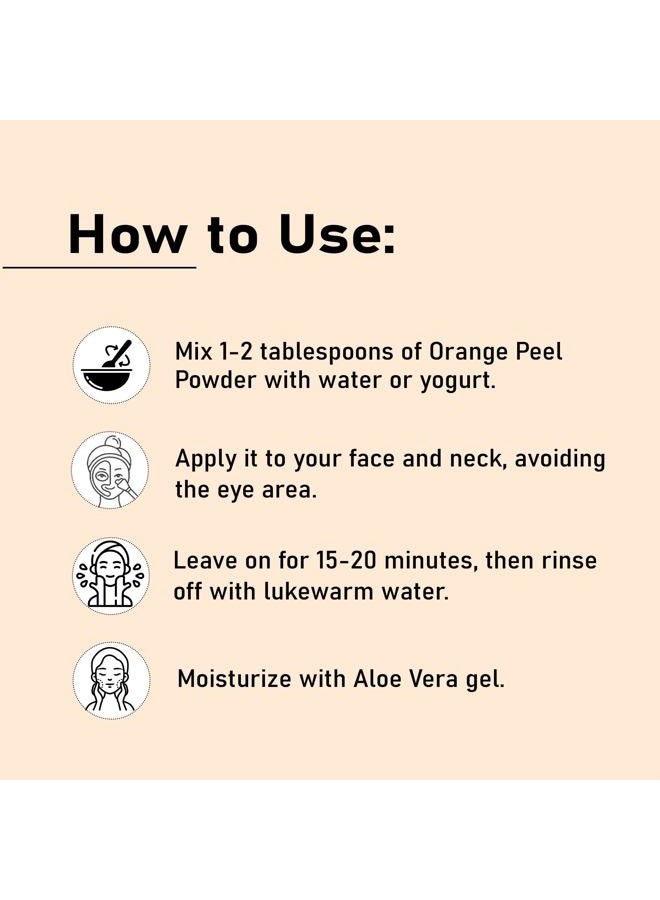 mi nature Orange Peel (Citrus Aurantium) Powder by mi nature - 227 g / 8 OZ / 1/2 lb | All Natural | Vegan | Non GMO | For Hair & Skin Care - Image 4