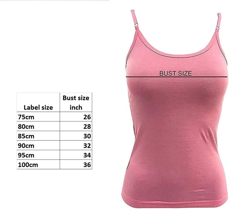 GMR Women's Cotton Camisoles (Multicolour, 90 cm) Combo Pack of 10 - Image 5