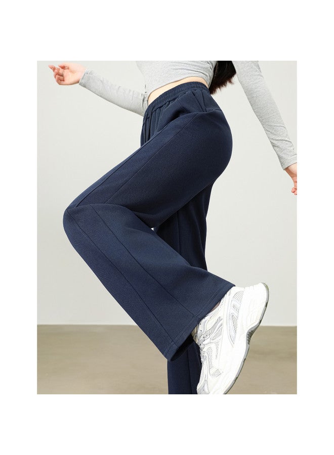 Baleno Narrow Wide-Leg Pants For Women, 2025 Autumn High-Waist Drawstring Draped Side-Panel Slimming Versatile Casual Trousers - Image 3