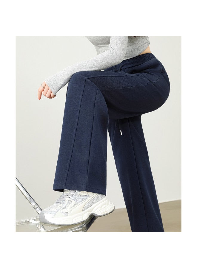 Baleno Narrow Wide-Leg Pants For Women, 2025 Autumn High-Waist Drawstring Draped Side-Panel Slimming Versatile Casual Trousers - Image 5