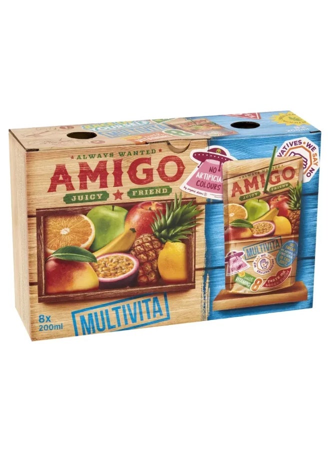 Amigo Amigo Multivita Fresh And Healthy Ready To Drink Fruit Drink- 200ml 