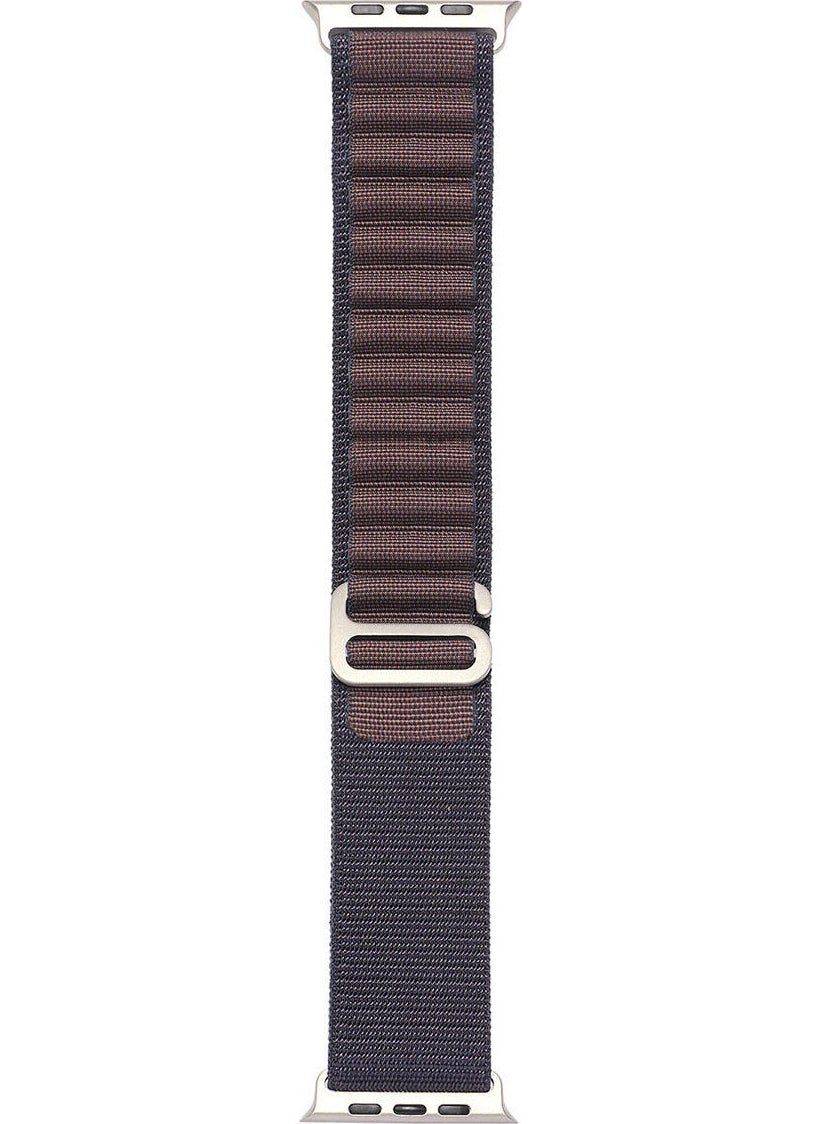 BLS Store Watch 10 46MM Compatible Zore Krd-74 Mesh Strap-Dark Purple  - Image 1