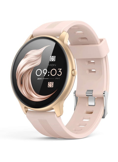 Smart Watch for Women Smartwatch for Android and iOS Phones IP68 Waterproof Activity Tracker with Full Touch Color Screen Heart Rate Monitor Pedometer Sleep Monitor Rose Gold LW11