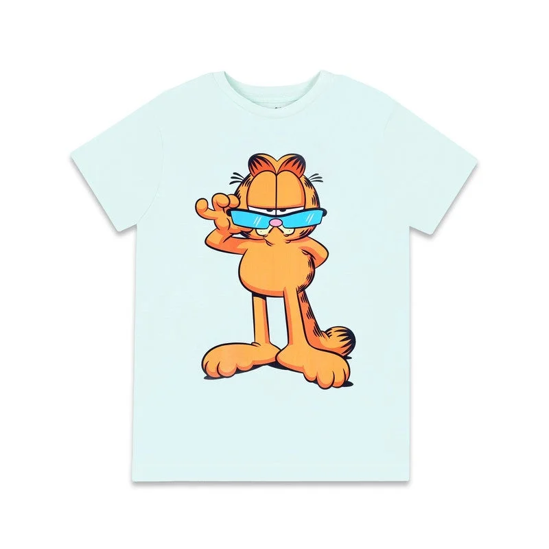 نكلوديون تيشيرت أطفال أولاد نيكلوديون غارفيلد بأكمام قصيرة