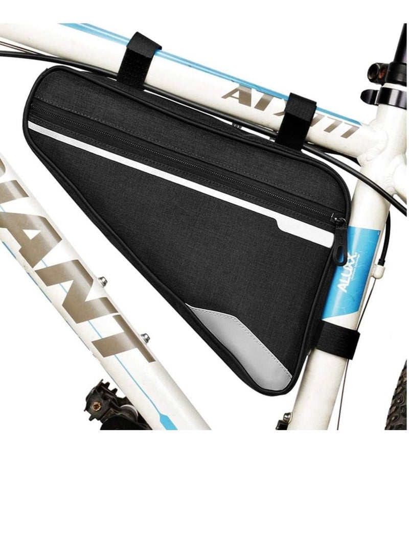 Generic - Bike Bicycle Triangle Frame Bag - Bike Bicycle Storage Bag Pack Bike Accessories Road Mountain Cycling Saddle Pouch Bag - Image 1