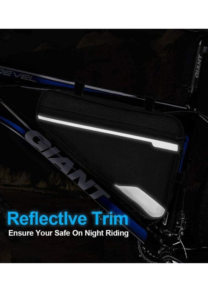 Generic - Bike Bicycle Triangle Frame Bag - Bike Bicycle Storage Bag Pack Bike Accessories Road Mountain Cycling Saddle Pouch Bag - Image 1