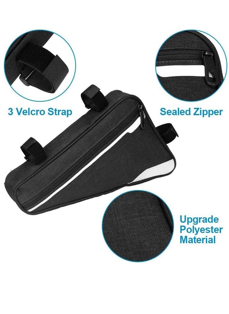 Generic - Bike Bicycle Triangle Frame Bag - Bike Bicycle Storage Bag Pack Bike Accessories Road Mountain Cycling Saddle Pouch Bag - Image 1