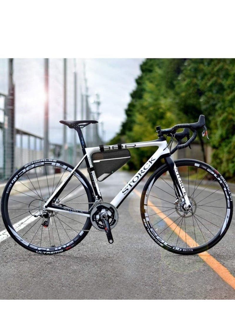 Generic - Bike Bicycle Triangle Frame Bag - Bike Bicycle Storage Bag Pack Bike Accessories Road Mountain Cycling Saddle Pouch Bag - Image 1