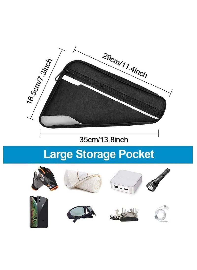 Generic - Bike Bicycle Triangle Frame Bag - Bike Bicycle Storage Bag Pack Bike Accessories Road Mountain Cycling Saddle Pouch Bag - Image 1