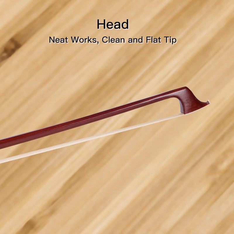 ADM 3/4 Size Student Cello Bow, Well Balanced Handmade Brazilwood Classic Cellos Bow Light Weight with Horsehair, Ebony Frog for Beginners - Image 4