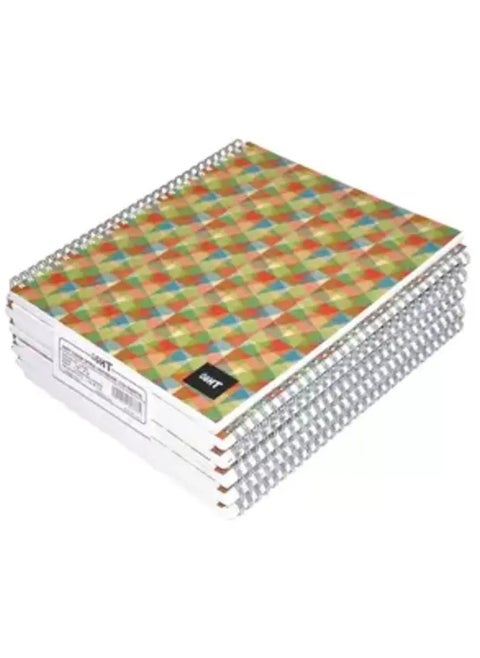 LIGHT Pack of 10 Spiral Soft Cover Notebook, Single Line , 10X8 Inches (25.4 X 20.32 cm) 100 Sheets - LINB1081605S