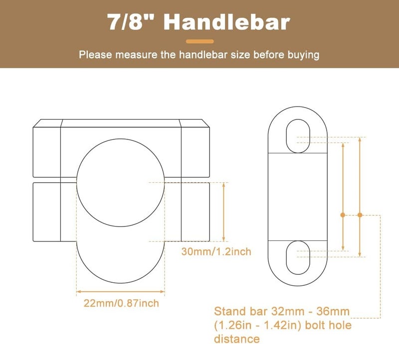 رافع المقود CNC 7/8 بوصة، مشبك رافع الدراجة النارية، طقم رفع المقاود بارتفاع 30 مم، متوافق مع كاواساكي هوندا سوزوكي مركبة رباعية الدفع دراجة ترابية ياماها MT-07 MT-09 - Image 4