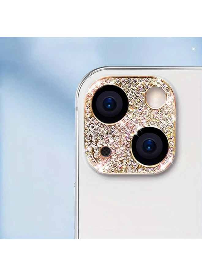 Golden Camera Lens Protector Cover Glitter Rhinestone Film for iPhone 13 Pro 13 Pro Max - Image 5