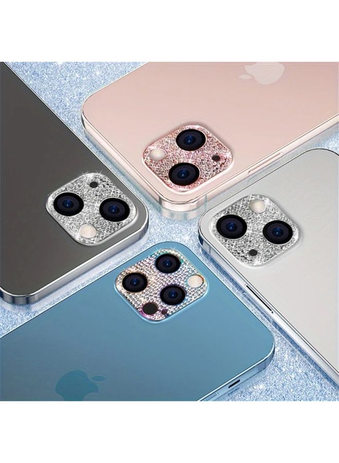 Golden Camera Lens Protector Cover Glitter Rhinestone Film for iPhone 13 Pro 13 Pro Max - Image 2
