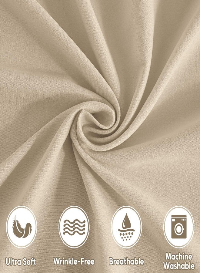 Swiftify Twin Sheets Set, 3 Pieces Hotel Luxury Soft Microfiber Bed Sheets Set, Up to 16" Deep Pockets, Oeko-Tex Sheets with Elastic, Breathable, Wrinkle Free (Beige, Twin) - Image 5