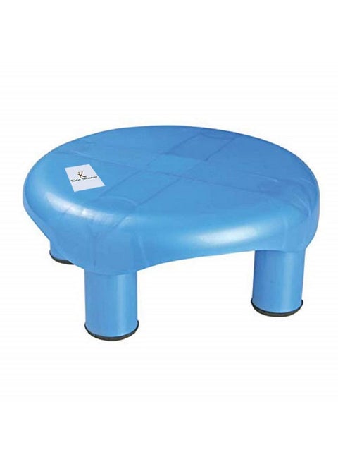 Kuber Industries Bathroom Stool|Plastic Stool for Bathroom|Anti-Slip with Strong Bearing|Solid Surface & Unbreakable Material|Blue