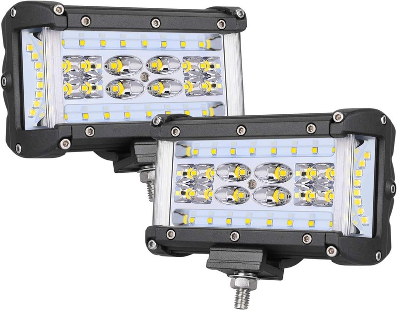Auto Power Plus 5 Inch 120W Side Shooter LED Pods - Off Road Driving Fog Light Waterproof Combo Work Lights (2pcs) - Image 1