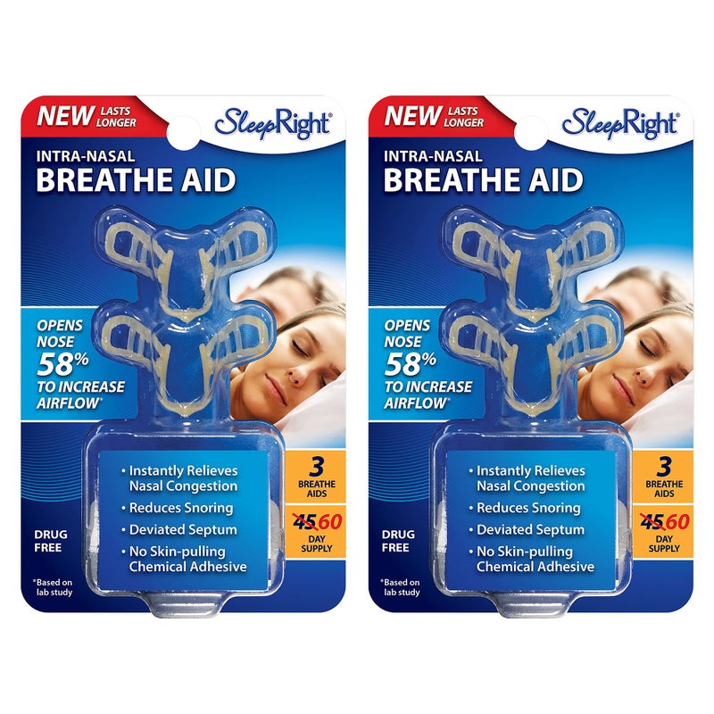 SleepRight Intra-Nasal Breathe Aids Breathing Aids for Sleep Nasal Dilator - 2 Pack (4 Pieces) - Image 1
