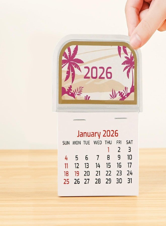 QCWN 2 Pcs 2026 Mini Stick on Calendars Small Wall Calendar 12 Month 2026 Calendar for Fridge Wall Car Home Organization Office School - Image 4