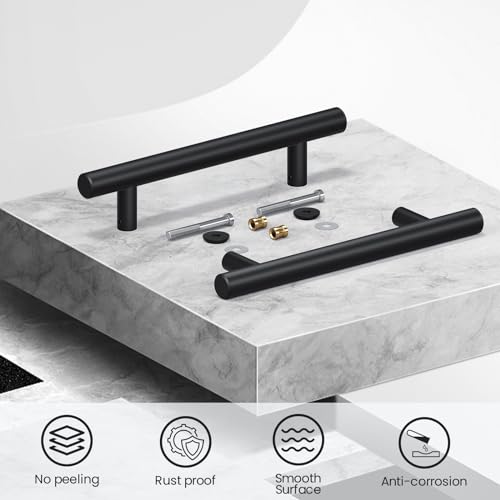SMARTSTANDARD 12'' Push Pull Sliding Barn Door Handle, Double-Sided Barn Door Handle Black Set, 1 Pack - Image 4