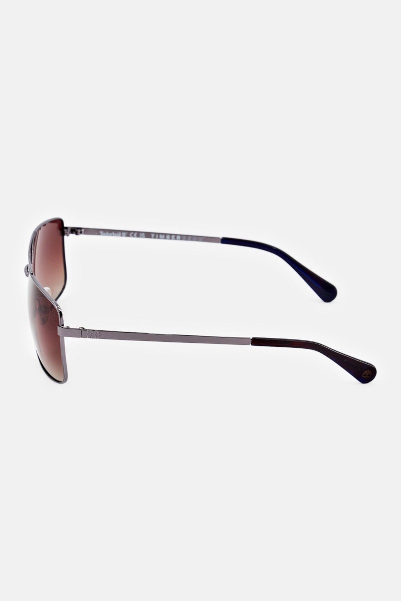Timberland Men TB00030 Square Sunglasses, Gunmetal - Image 4