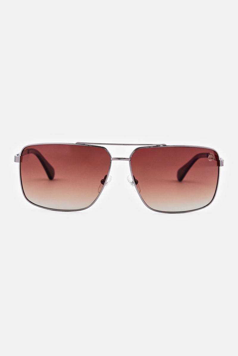 Timberland Men TB00030 Square Sunglasses, Gunmetal - Image 1