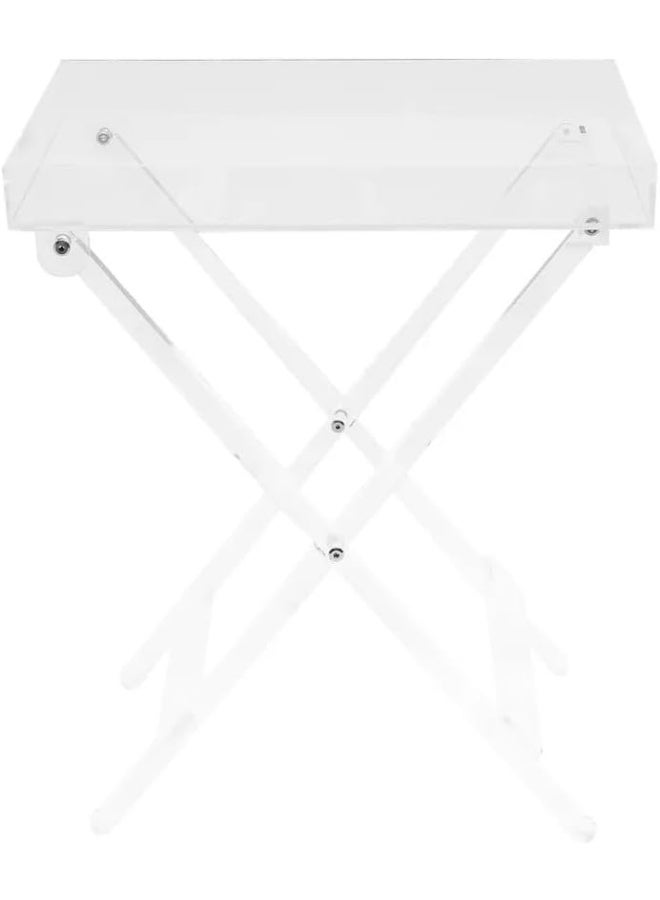 Horoof Home Horoof HomeÂ® Clear Acrylic Folding Tray Table â€“ Modern Side or Coffee Table, Portable & Space-Saving  - Image 1