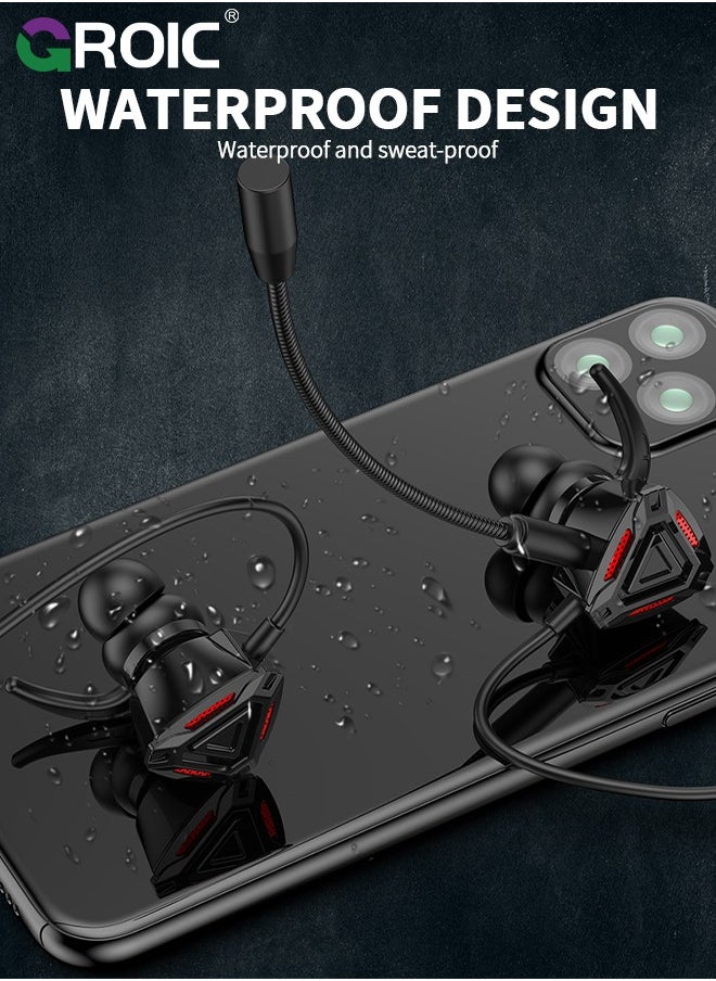 Gaming Headset Gamers Hands-Free Headset Game Earphone With Volume Control And Dual Microphones Compatible With Nintendo Switch, Ps4, Xbox One, Mobile Phones, Tablets, And Laptops