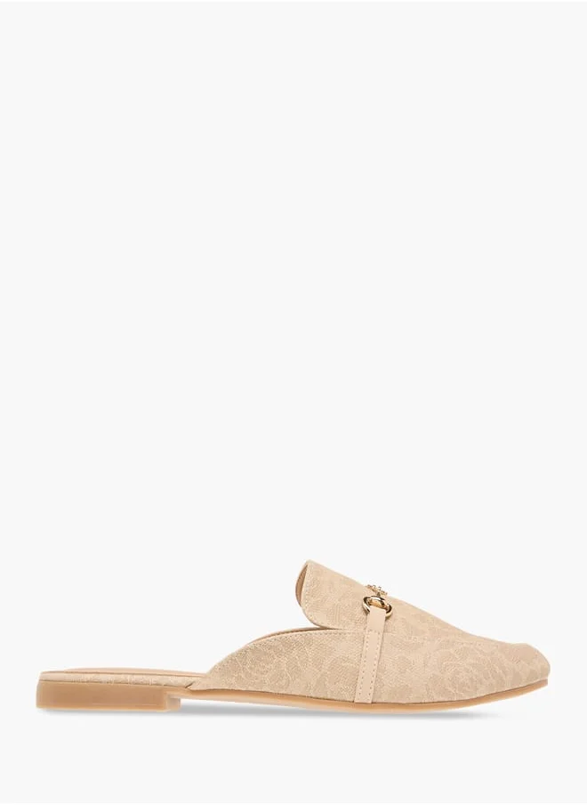فلورا بيلا من شو إكسبرس Women Textured Slip-On Mules with Metal Accent