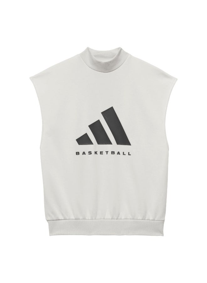 Adidas Adidas One Bb Sl Ss Grey Basketball Sweatshirts For Unisex Xs  - Image 1
