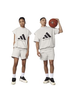 Adidas Adidas One Bb Sl Ss Grey Basketball Sweatshirts For Unisex Xs  - Image 5