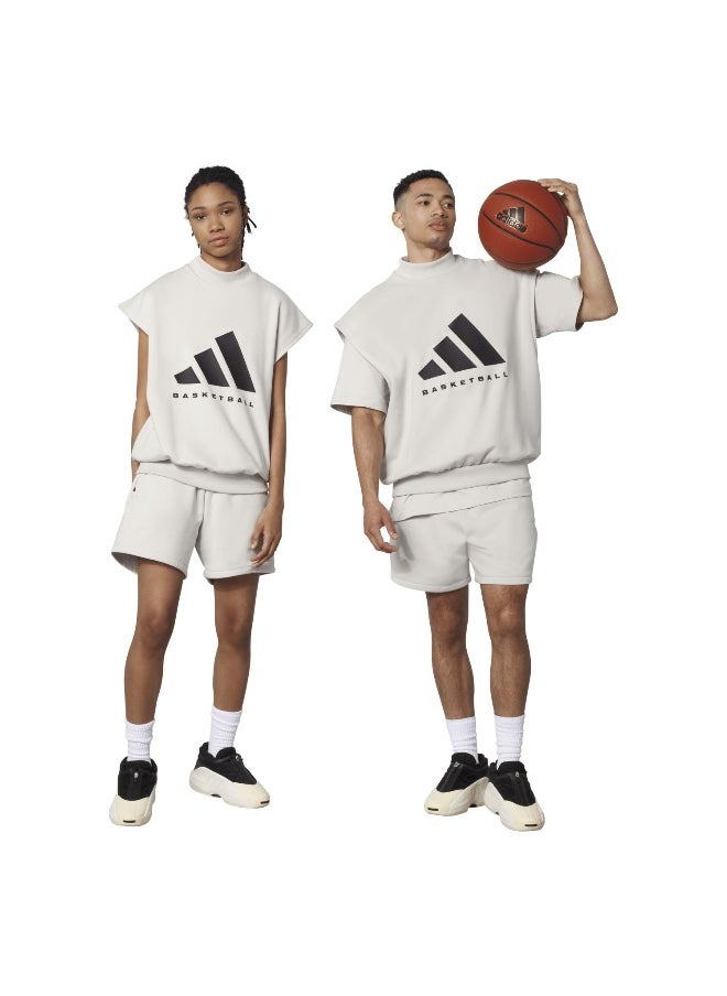 Adidas Adidas One Bb Sl Ss Grey Basketball Sweatshirts For Unisex Xs  - Image 5