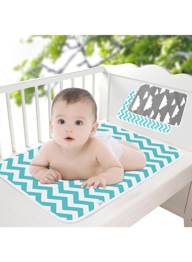 مورو مورو مفرش تغيير حفاضات مقاوم للماء، 50×70 سم، سطح قطني ناعم - Image 1