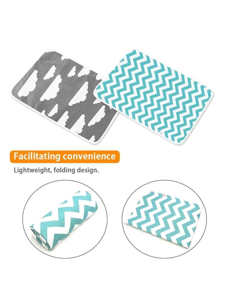 مورو مورو مفرش تغيير حفاضات مقاوم للماء، 50×70 سم، سطح قطني ناعم - Image 2