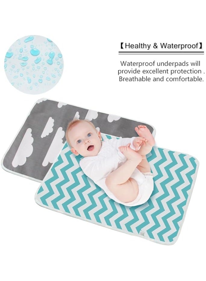 مورو مورو مفرش تغيير حفاضات مقاوم للماء، 50×70 سم، سطح قطني ناعم - Image 4