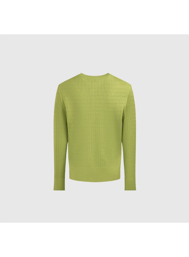 Hush Puppies New Year's Edition 2025 Autumn/winter New Small Cable Knit Texture Open-front Sweater Exquisite Women's Knitwear Cardigan - Image 3