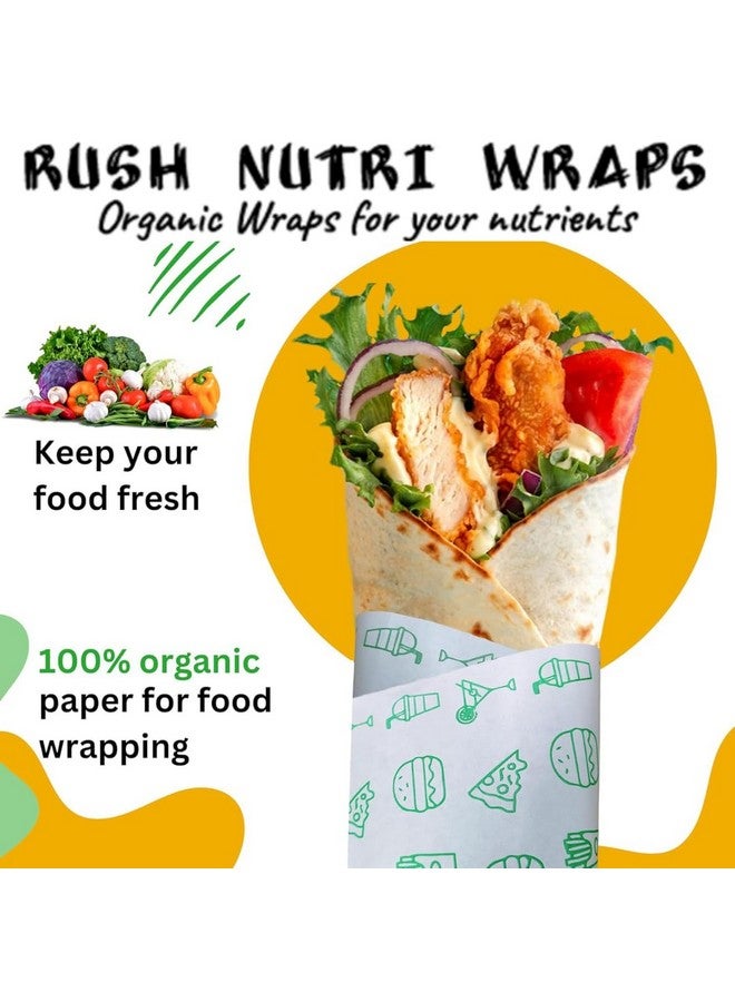 RUSH NOTE BOOKS Rush Premium 50 Mtr Nutri Wrap Food Wrapping Paper Roll with Sealing Sticker, Non-Sticky Butter Paper Roll for Roti Use as Parchment Paper for baking cake, Kitchen Roll Paper or roti clothes wrap - Image 2