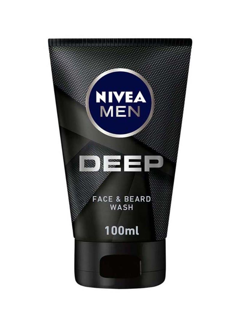 Nivea غسول وجه ولحية عميق للرجال بالفحم النشط 100 مل