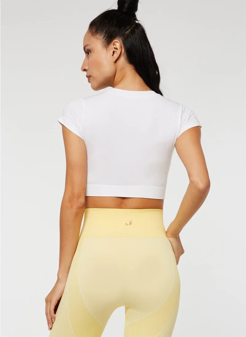 Jerf Captiva Soft Textured & Flexible Crop Top White