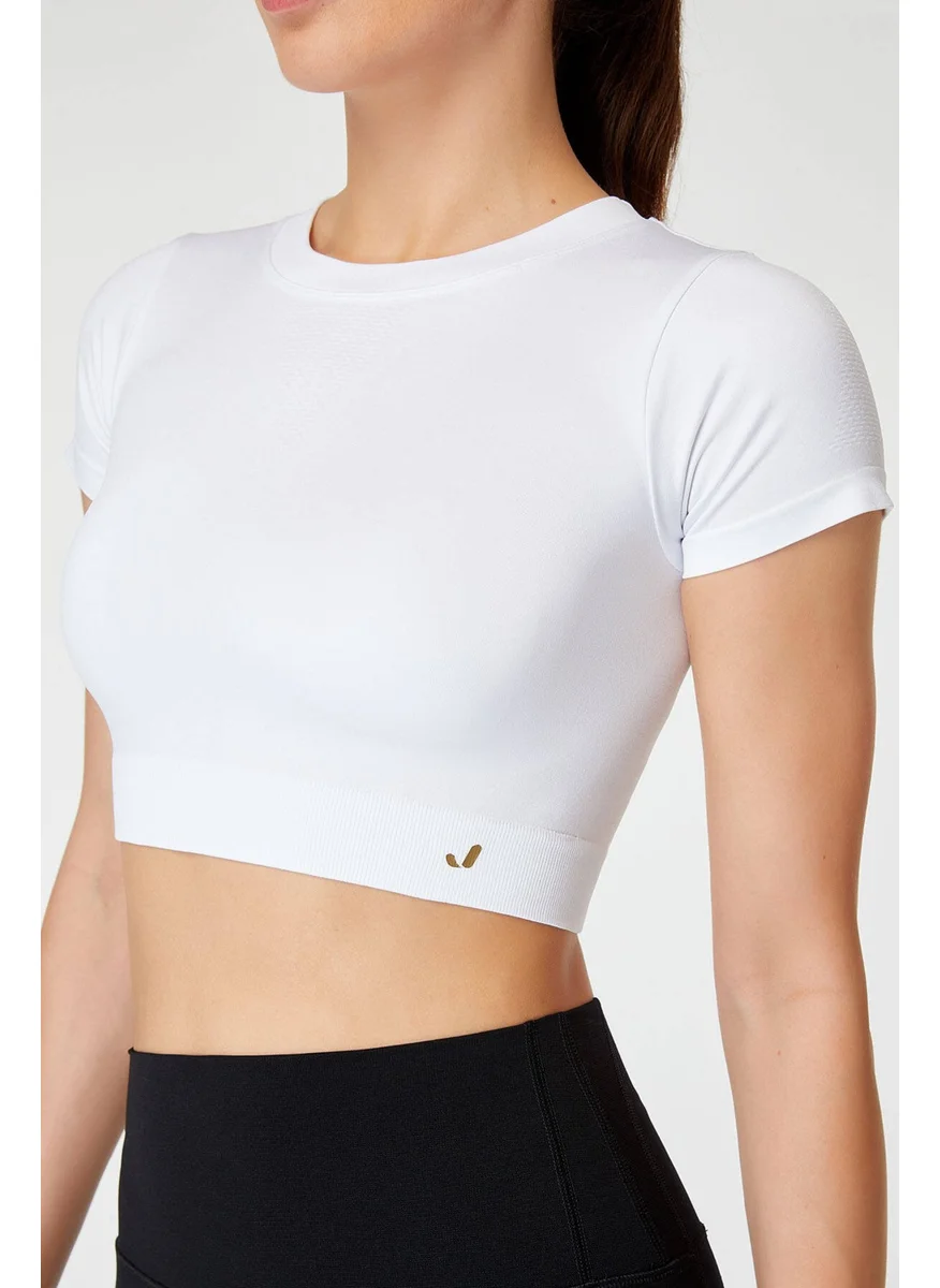 Jerf Captiva Soft Textured & Flexible Crop Top White