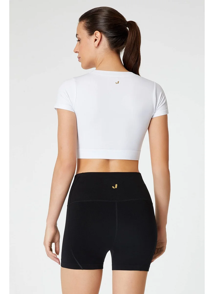 Jerf Captiva Soft Textured & Flexible Crop Top White