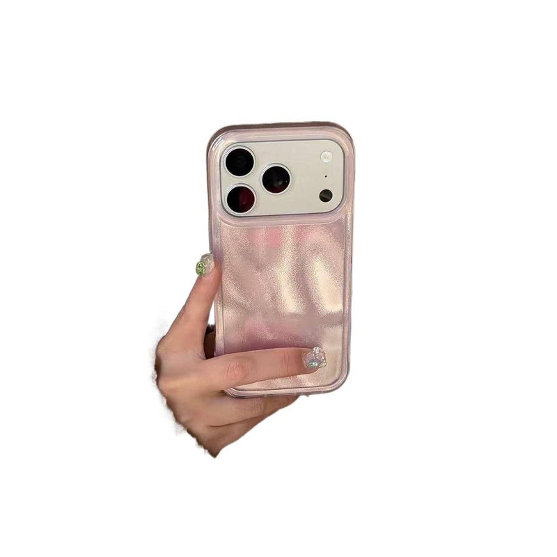 MS غطاء واقي بسيليكون لـ iPhone 16 / 16 Plus / 16 Pro / 16 Pro Max مع حماية من السقوط وحامل قابل للطي مع مقاوم للصدمات مع قبضة مضادة للانزلاق باللون Feather Gauze مضاد للانزلاق بوظيف. - Image 3