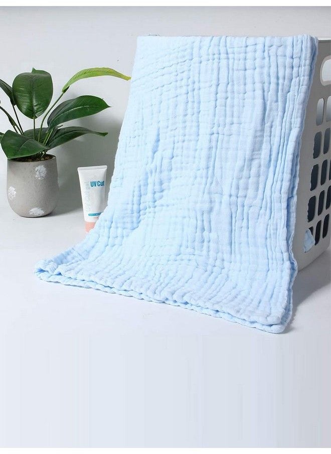 MOM'S HOME - Organic Muslin New Born Baby Gift Setblue White11 Items - Image 1