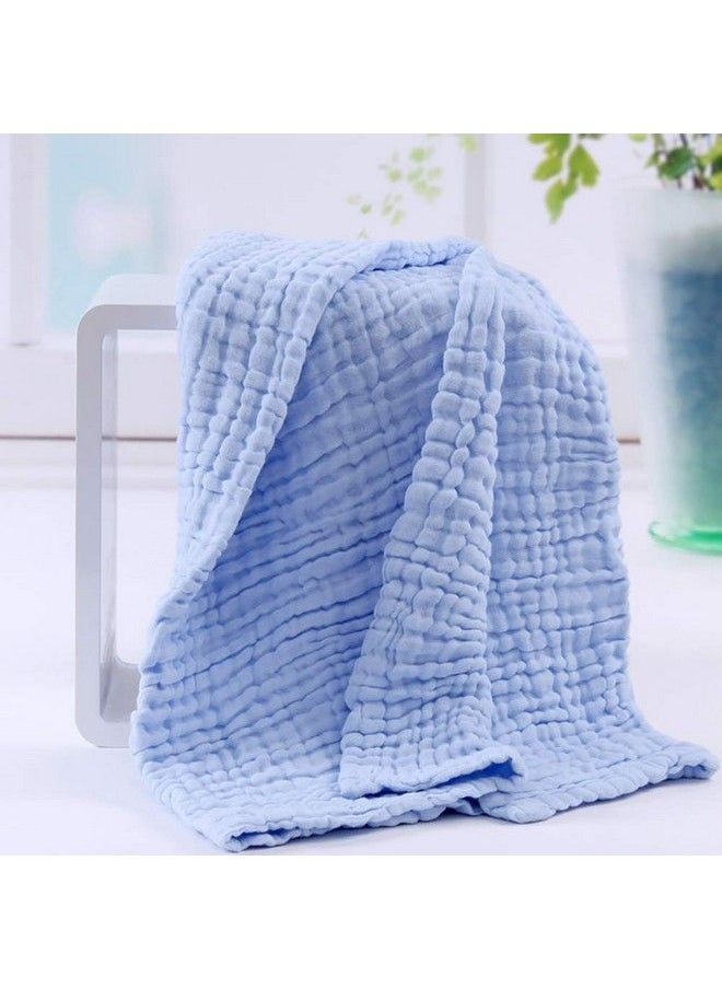 MOM'S HOME Organic Muslin New Born Baby Gift Setblue White11 Items  - Image 3