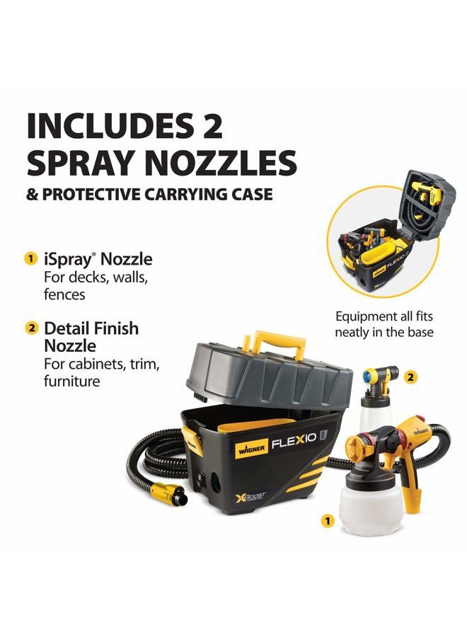 Wagner Spraytech 0529091 Flexio 5000 Stationary Hvlp Paint Sprayer, Sprays Unthinned Latex, Includes Two Nozzles, Ispray Nozzle And Detail Finish Nozzle, Complete AdjUStability For All Needs - Image 3