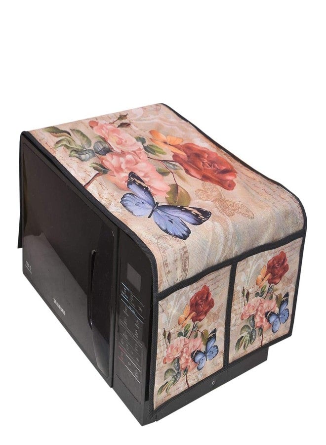 THH™ Digital Print 3D Microwave Oven Top Cover for 20 Litre.(15 x 35 inches) (Beige) - Image 1