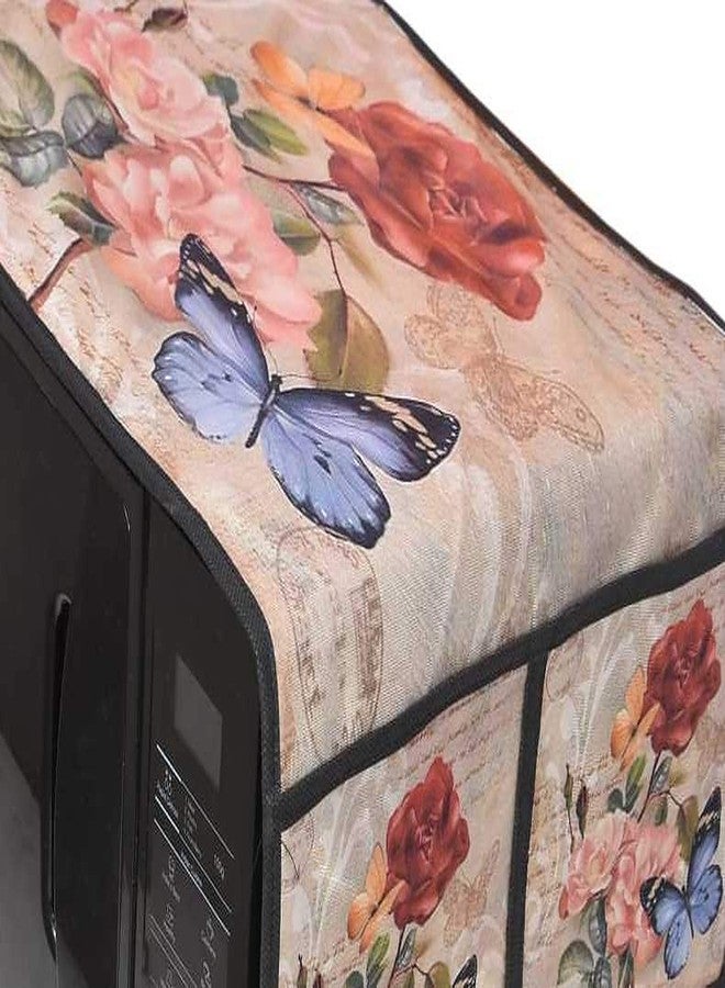 THH™ Digital Print 3D Microwave Oven Top Cover for 20 Litre.(15 x 35 inches) (Beige) - Image 2